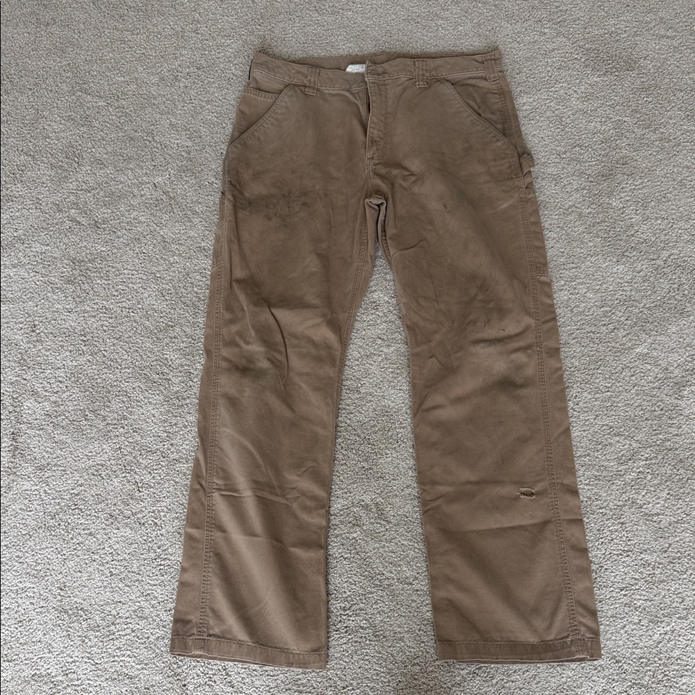 Carhartt Men's Khaki Work Chinos in Brown